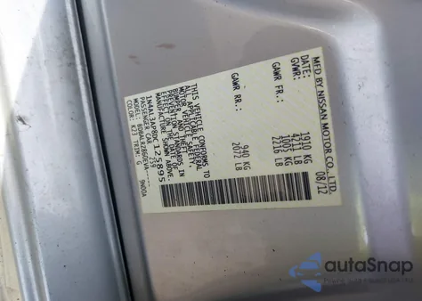 2013 Nissan Altima 2.5 S z USA, uszkodzony, nr VIN 1N4AL3AP8DC125895